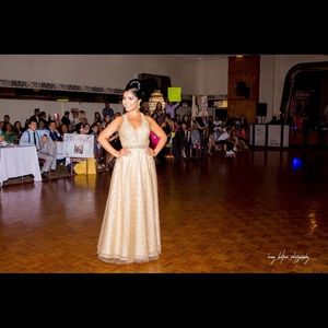Prom/ pageant dress / 15/16 dress beautiful gold